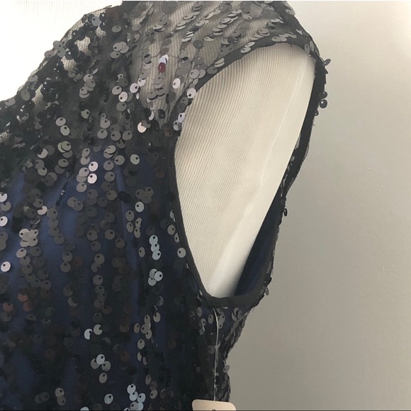 Laundry by Design black & sapphire sequin dress - Picture 4 of 6